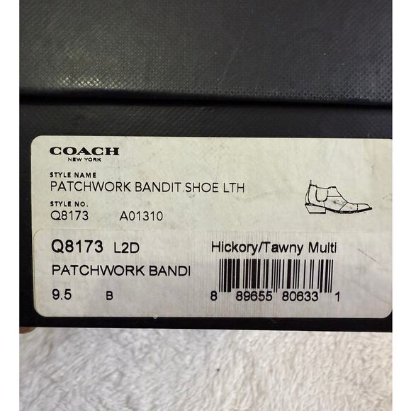 Coach Patchwork Bandit Bootie Leather Womens New in Box Size 9.5 - Picture 7 of 8